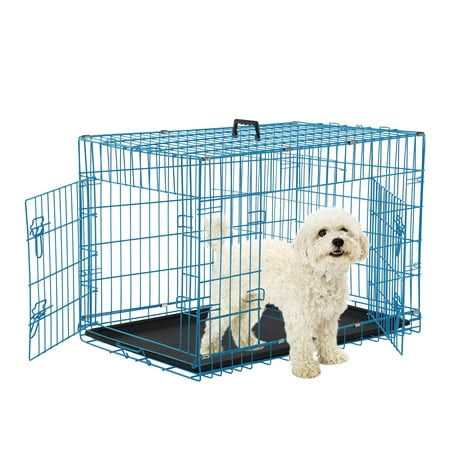 Cl.hpahkl Dog Cage for Large Dogs Indoor, Folding Dog Crates and Kennels Double Door