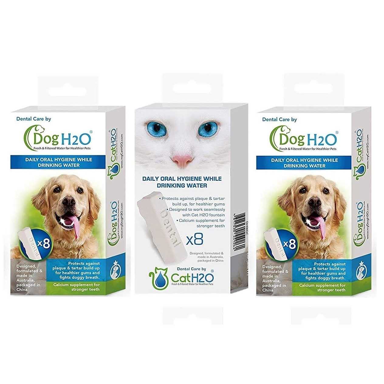 Cat H2O & Dog H2O Dental Care Tablets