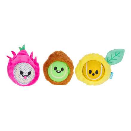 Barkbox Fruity Cutie Tropical Trio Dog Toys Squeaker Ball Toys