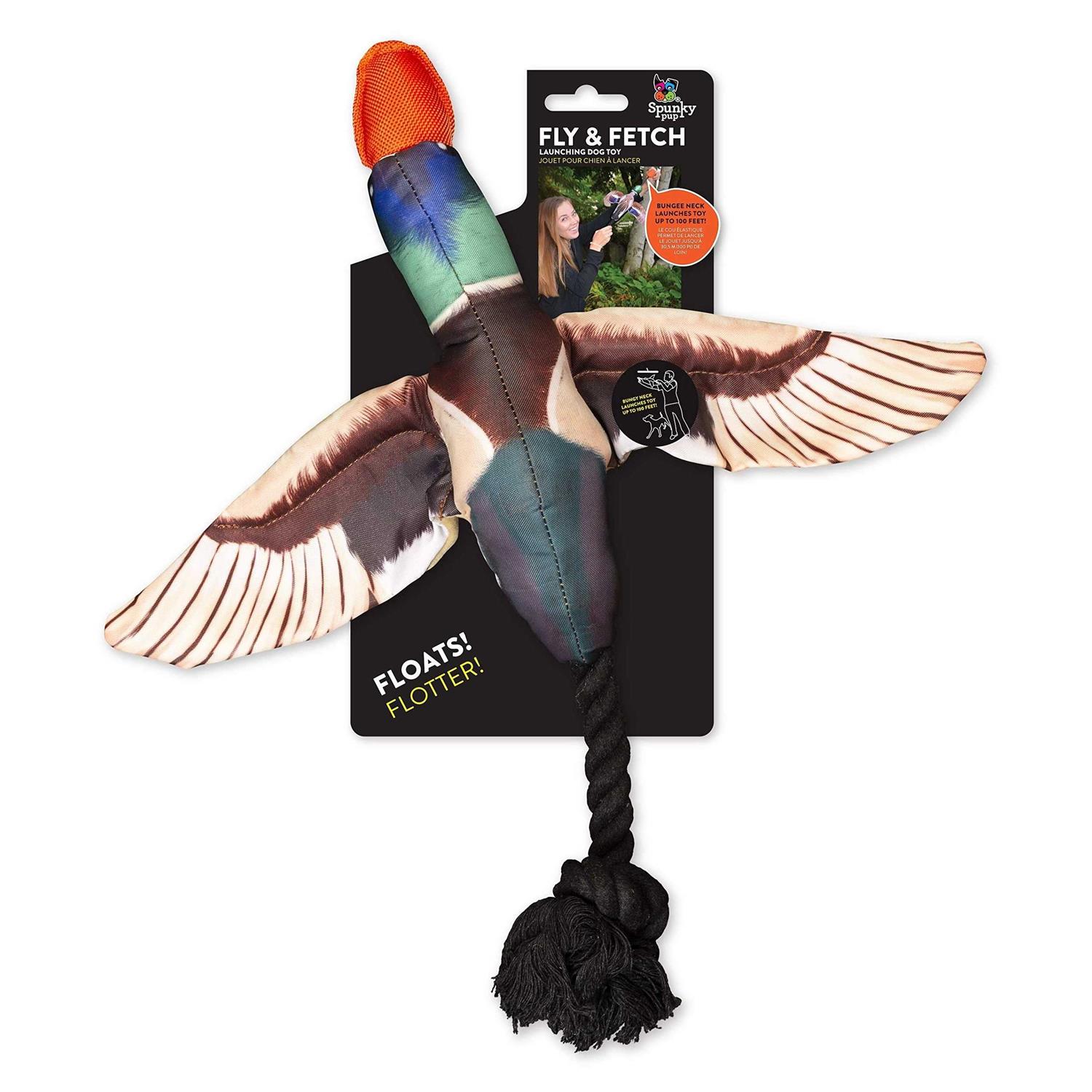 Spunky Pup Fly & Fetch Duck Dog Toy