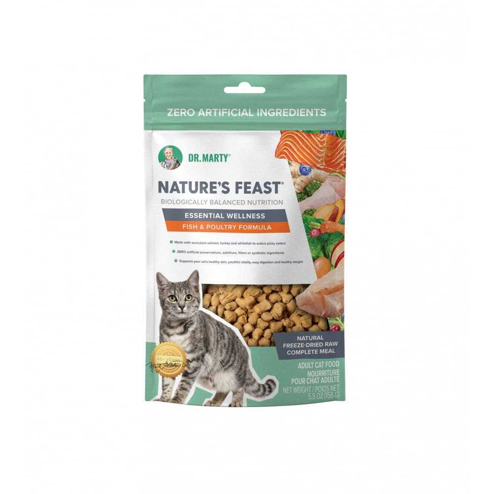 Dr. Marty Nature’s Feast Essential Wellness Fish & Poultry Freeze Dried Raw Cat Food