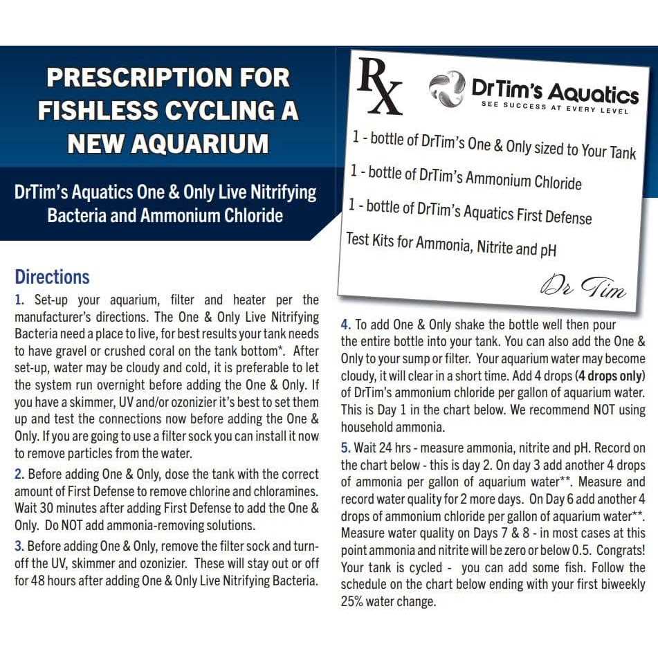 DrTim’s Aquatics s Aquatics Reef One and Only Nitrifying Bacteria