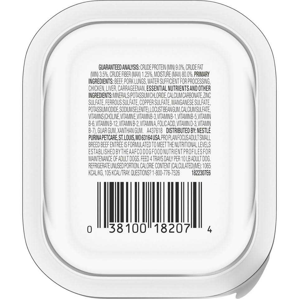 Purina Pro Plan Focus Small Breed Entree Adult Wet Dog Food