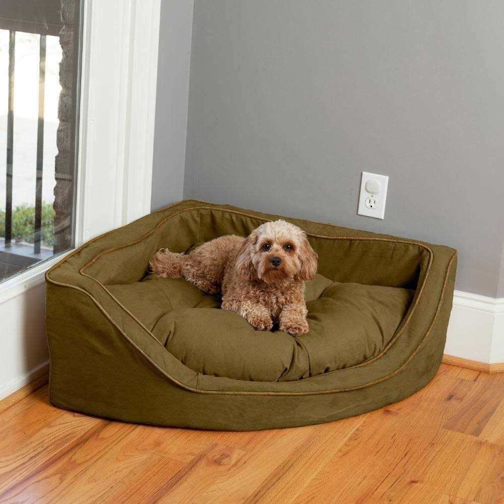 Snoozer Luxury Overstuffed Corner Dog Bed