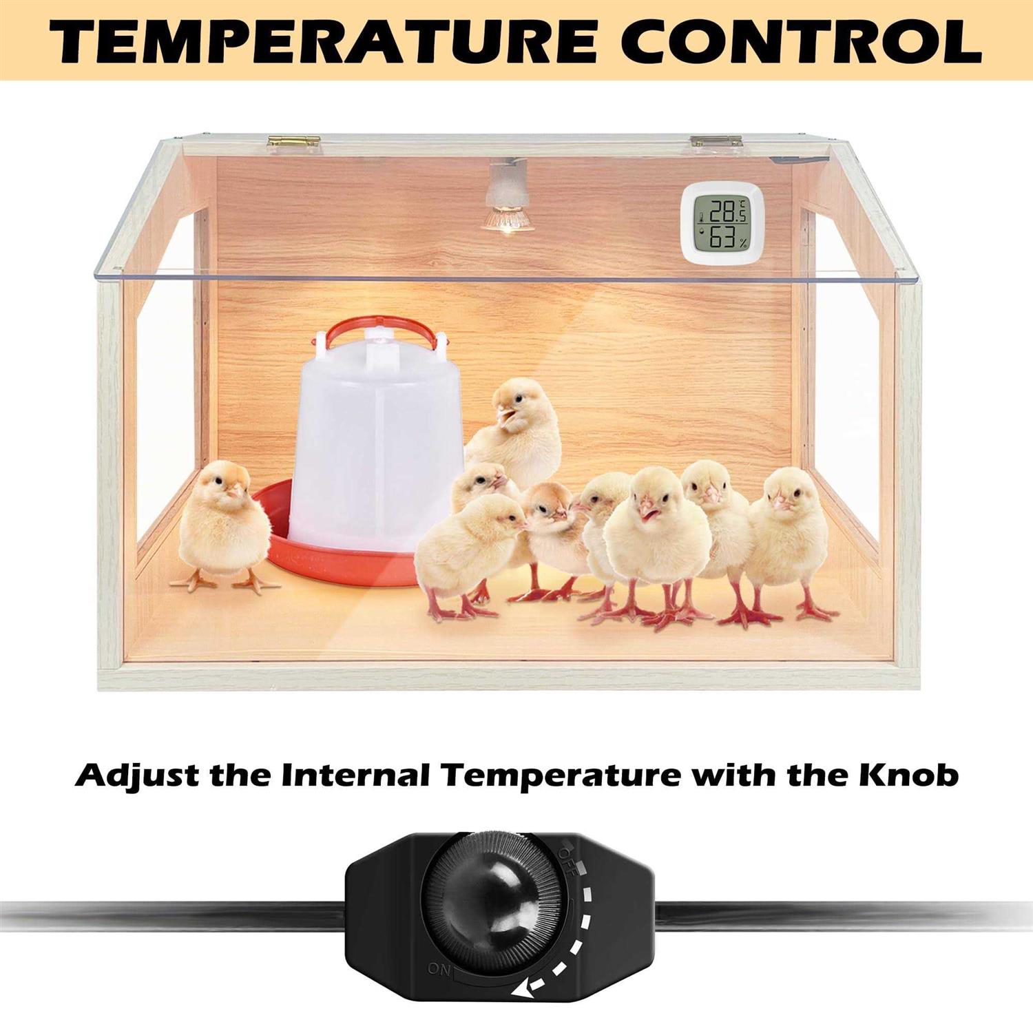 KoreTech Intelligent Brooder Box with Built-in Heating Lamps Chick Brooder Box for Small Animals