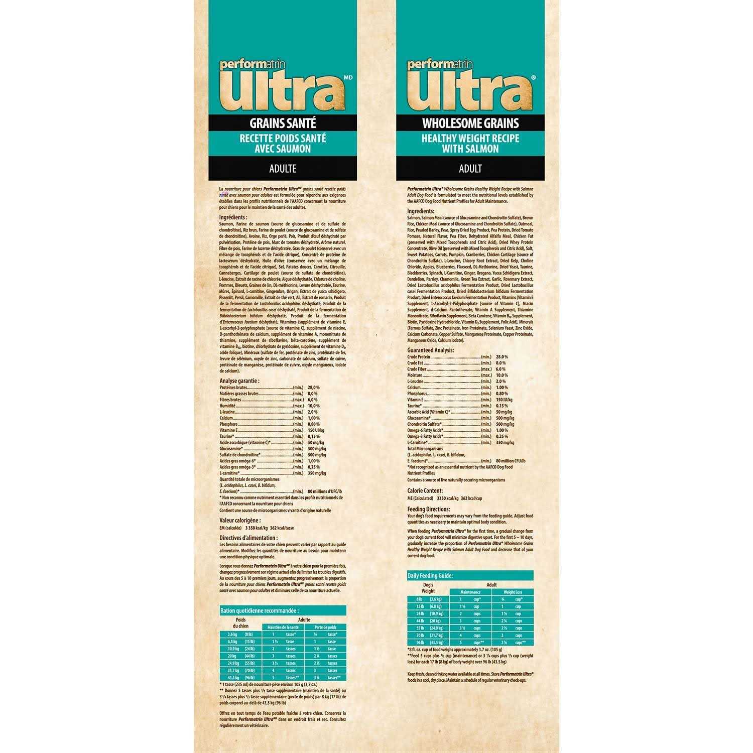 Performatrin Ultra Wholesome Grains Healthy Weight With Salmon Adult Dry Dog Food