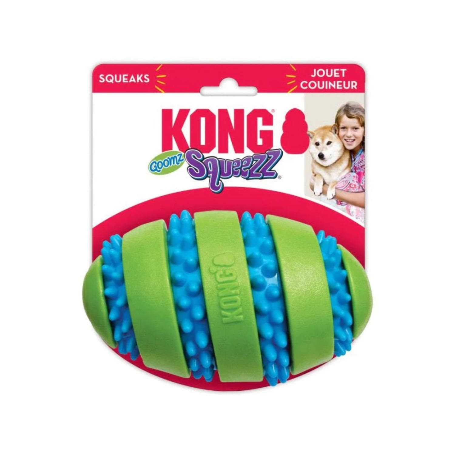 KONG Squeezz Goomz Football Dog Toy