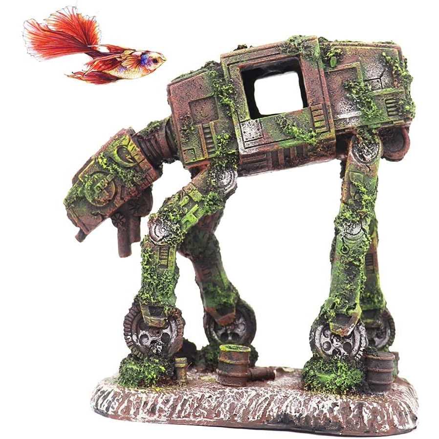 Ulifery Star Wars Aquarium Decorations Cool Walking Land Tank Aquarium Ornament