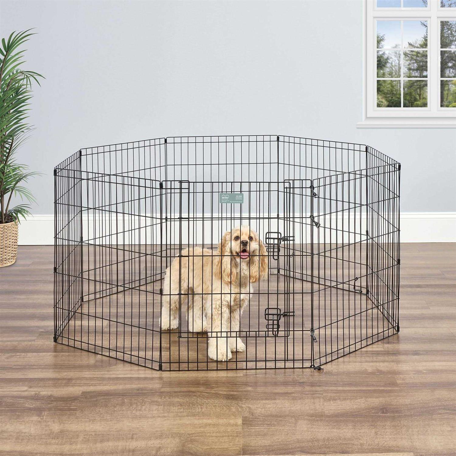 Midwest Black Exercise Pen with Door