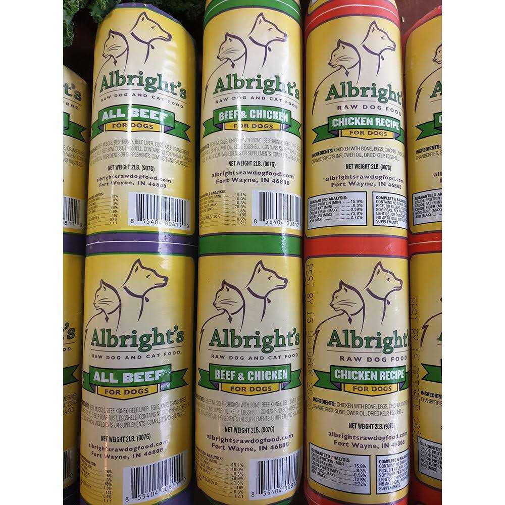 Albright’s Raw Frozen Dog Food Chubs