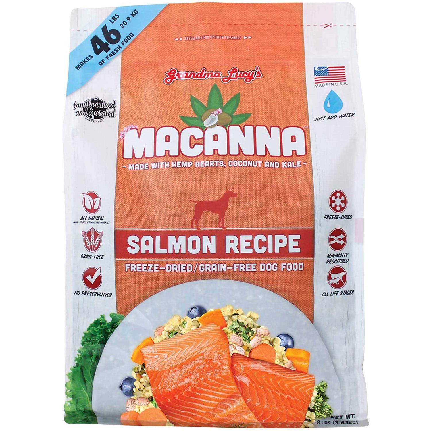 Grandma Lucy’s Grain Free Macanna Salmon Freeze Dried Dog Food