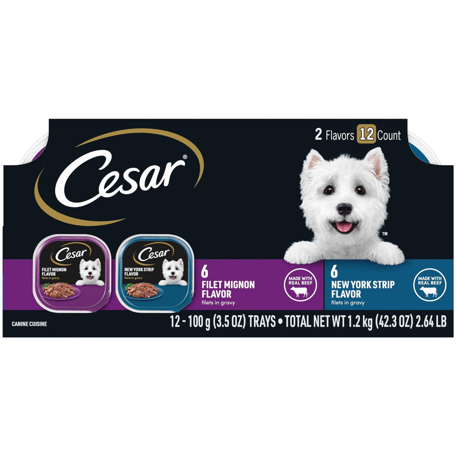 Cesar Filets in Gravy Wet Dog Food Variety Pack