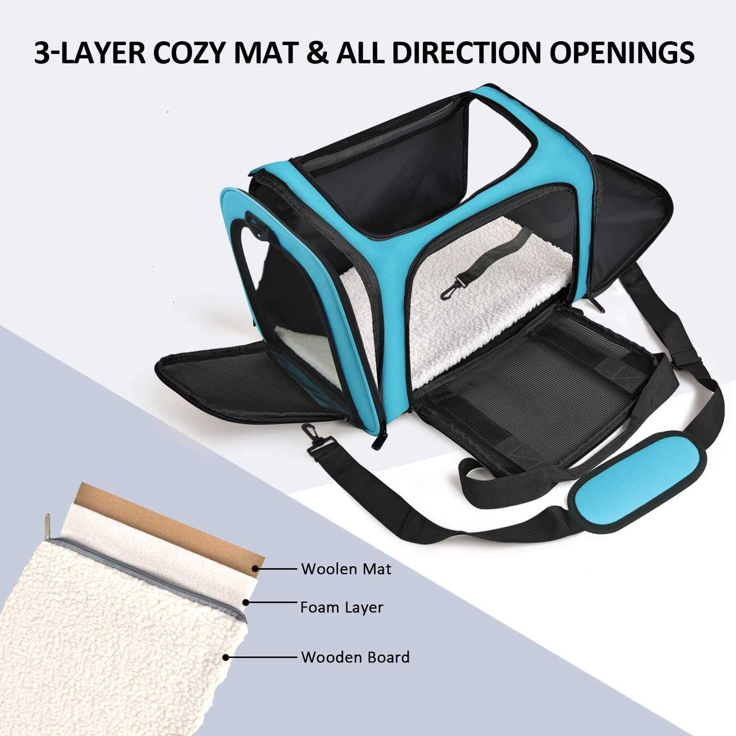 Henkelion Cat Carriers Dog Carrier Pet for Small Medium Cats Puppies up to 15 Lbs