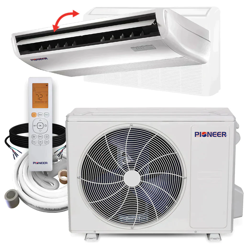 Pioneer® 18,000 BTU 20 SEER Floor/Ceiling Mini-Split Air Conditioner Heat Pump System Without Installation Kit, UYB018GMFILCAD-00