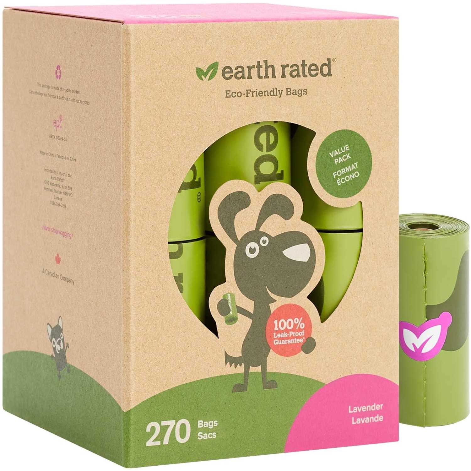 Earth Rated Dog Poop Bags, Guaranteed Leak Proof and Extra Thick Waste Dogs