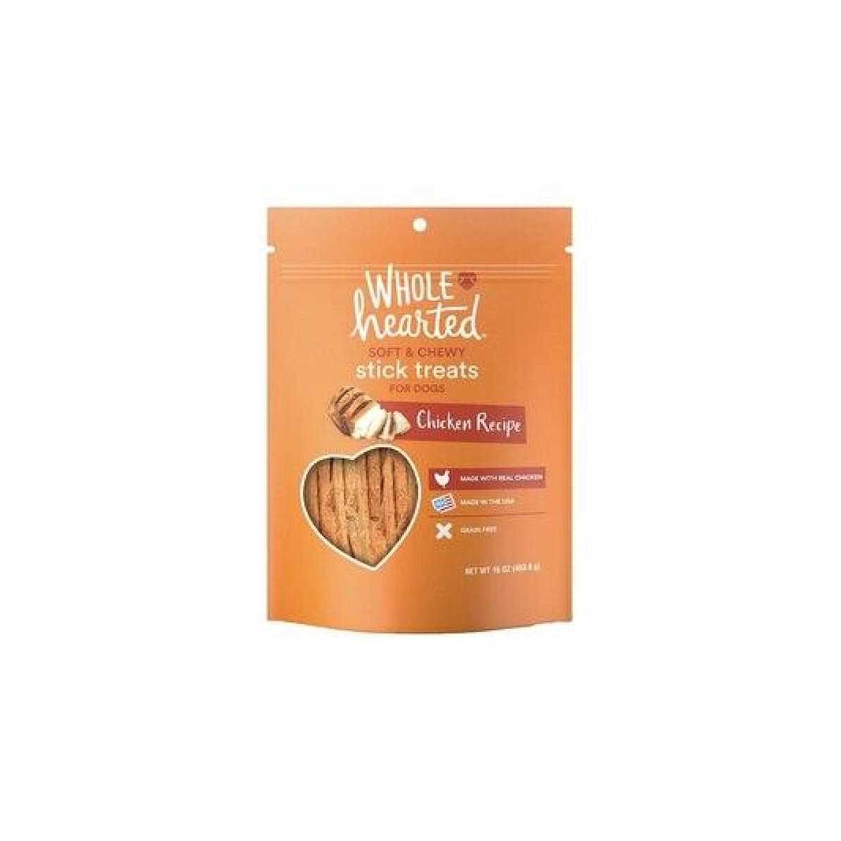 WholeHearted Grain Free Soft and Chewy Dog Stick Treats