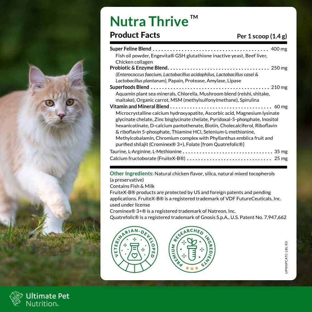 Ultimate Pet Nutrition Nutra Thrive Cat 40 in 1 Nutritional Supplement for Cats