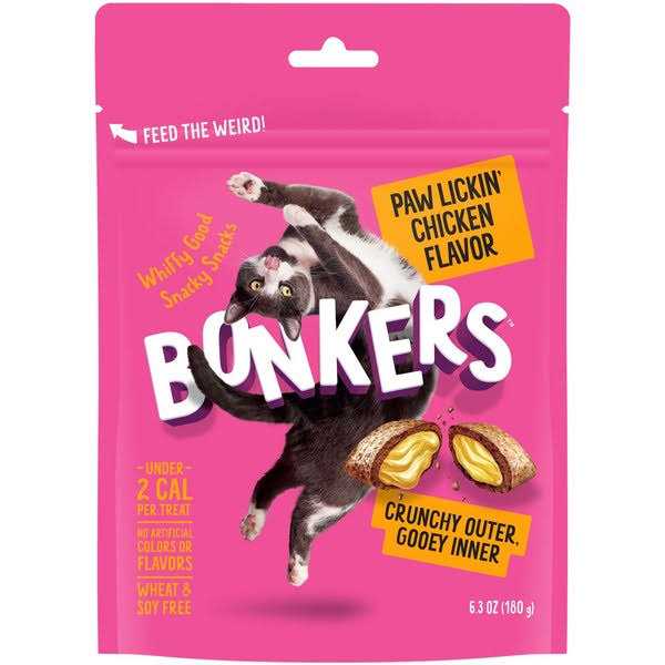 Bonkers Catnip Chick ‘N’ Cheddar Crunchy Cat Treats