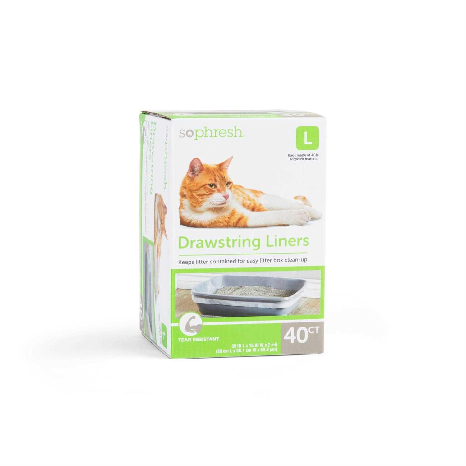 So Phresh Drawstring Cat Litter Box Liners
