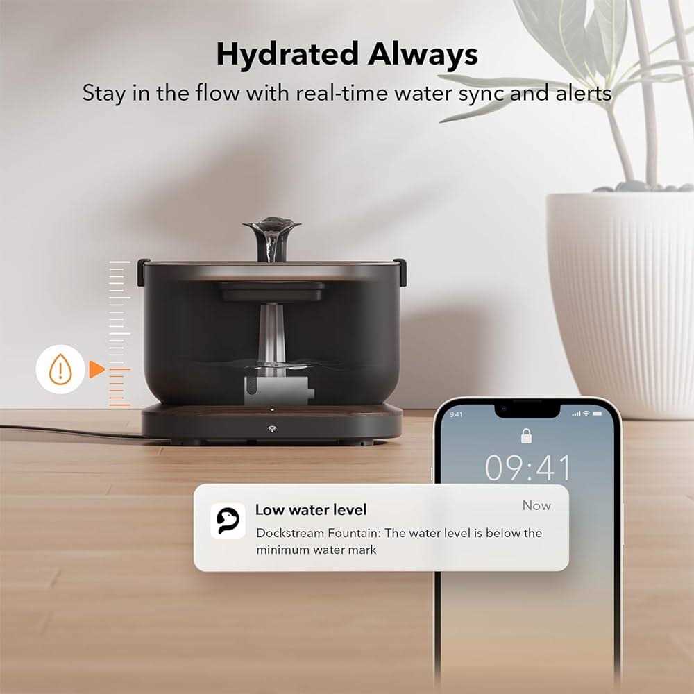 PETLIBRO App Monitoring Cat Water Fountain with Wireless Pump 2.5L/84oz Dockstream Pet Water Fountain for Cats Inside