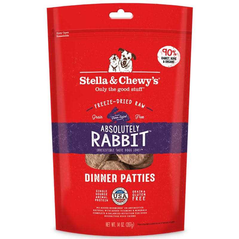 Stella & Chewy’s Absolutely Rabbit Dinner Patties Freeze Dried Dog Food