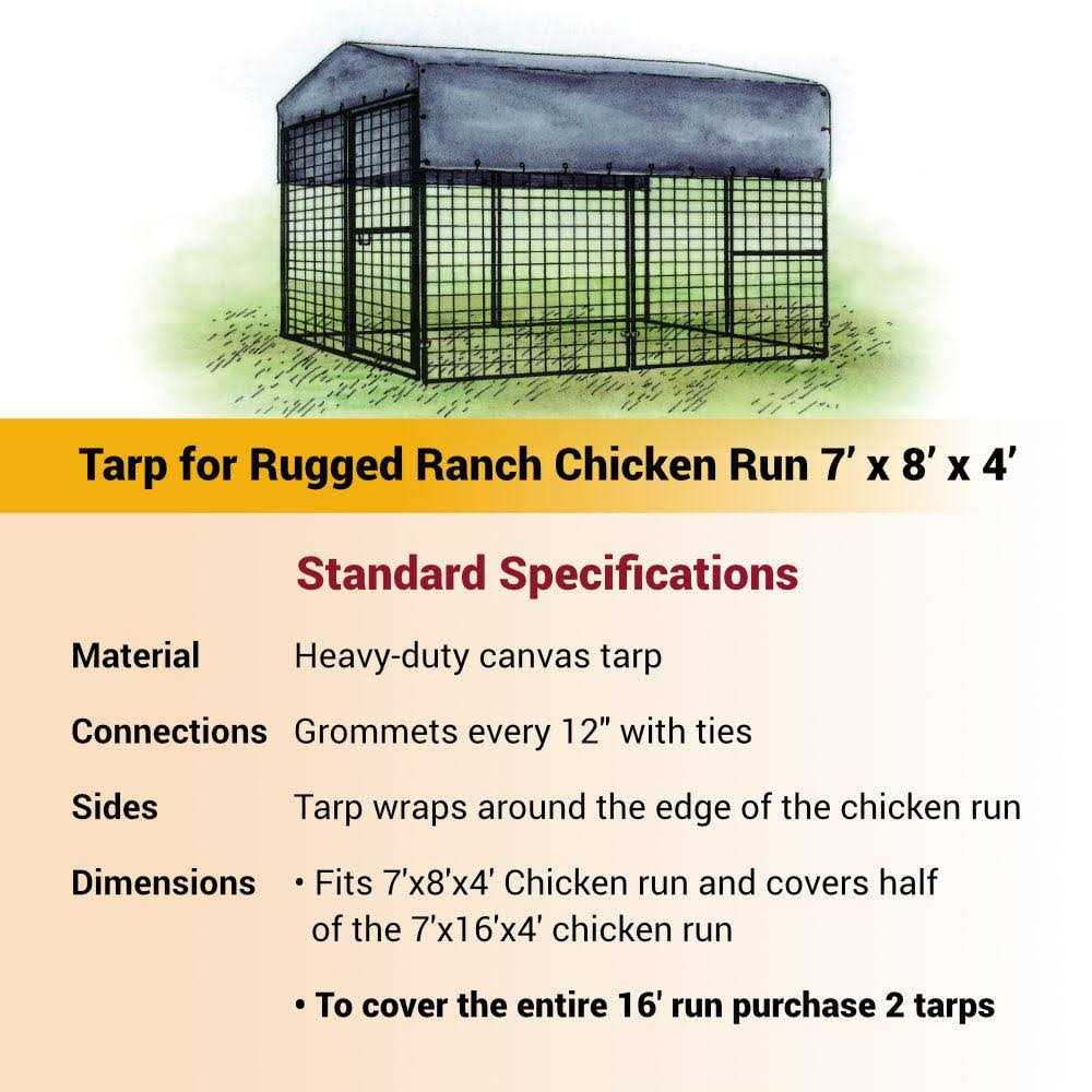 OverEZ Tarp 8 ft. Chicken Run
