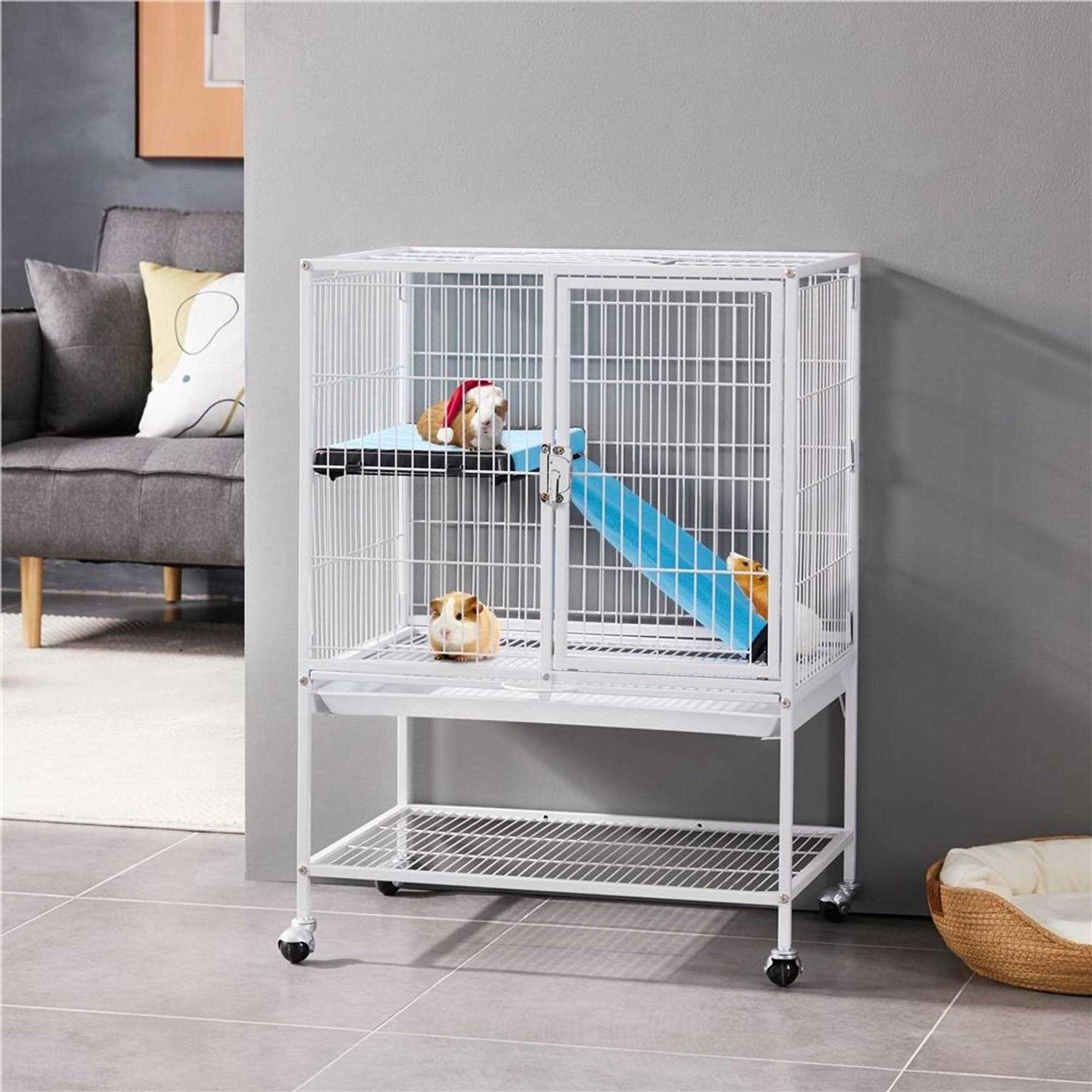 Yaheetech Removable Ramp & Platform Small Pet Cage