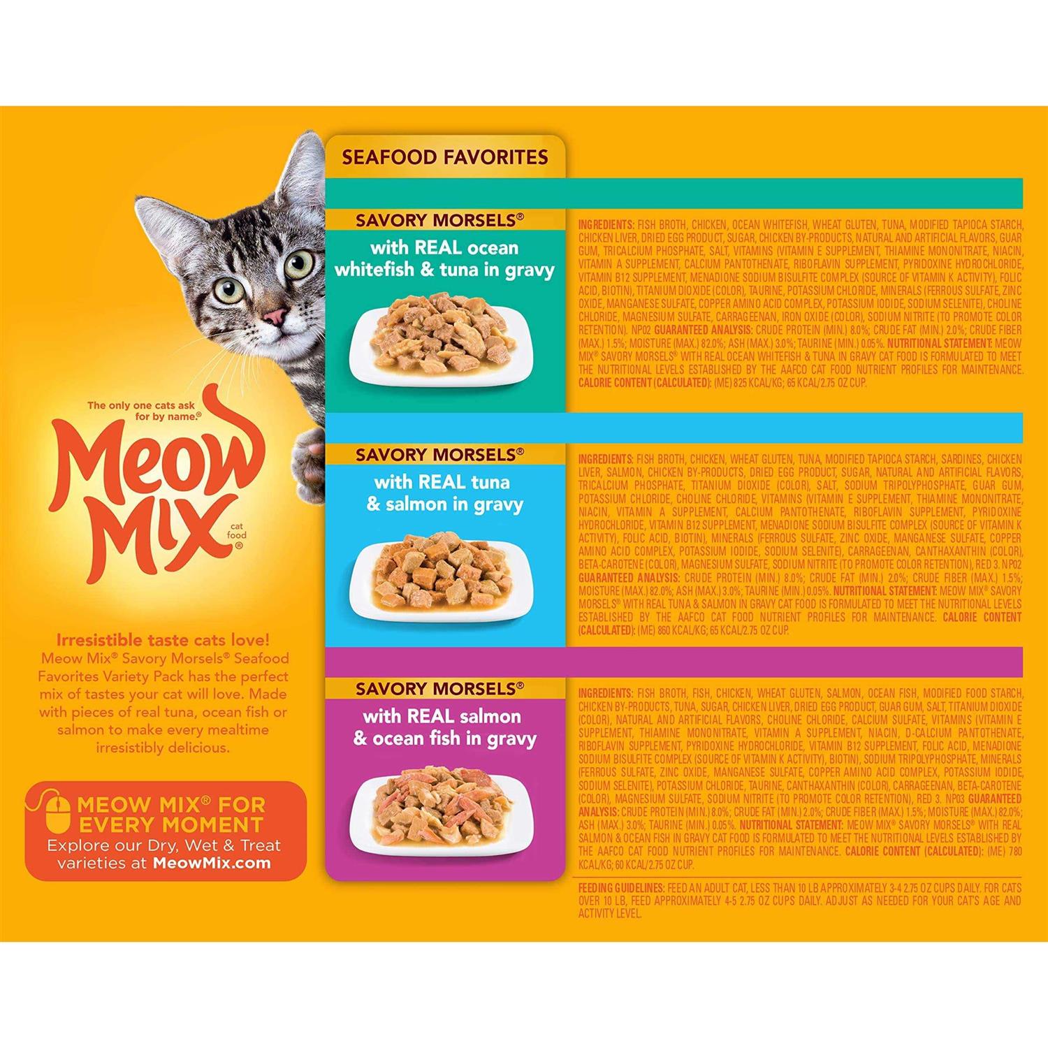 Meow Mix Cat Food Seafood Variety Pack