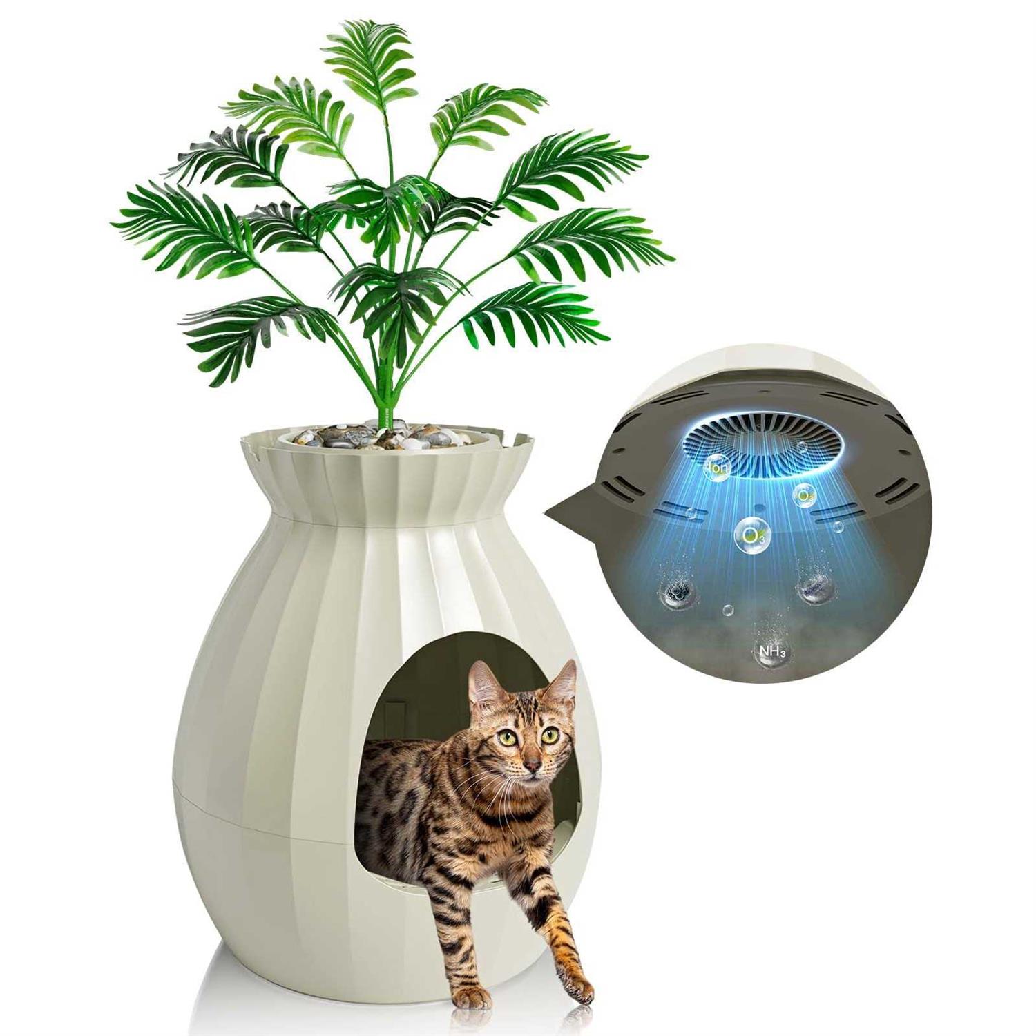 Plant Litter Box Smart Odor Removal Hidden Litter Box
