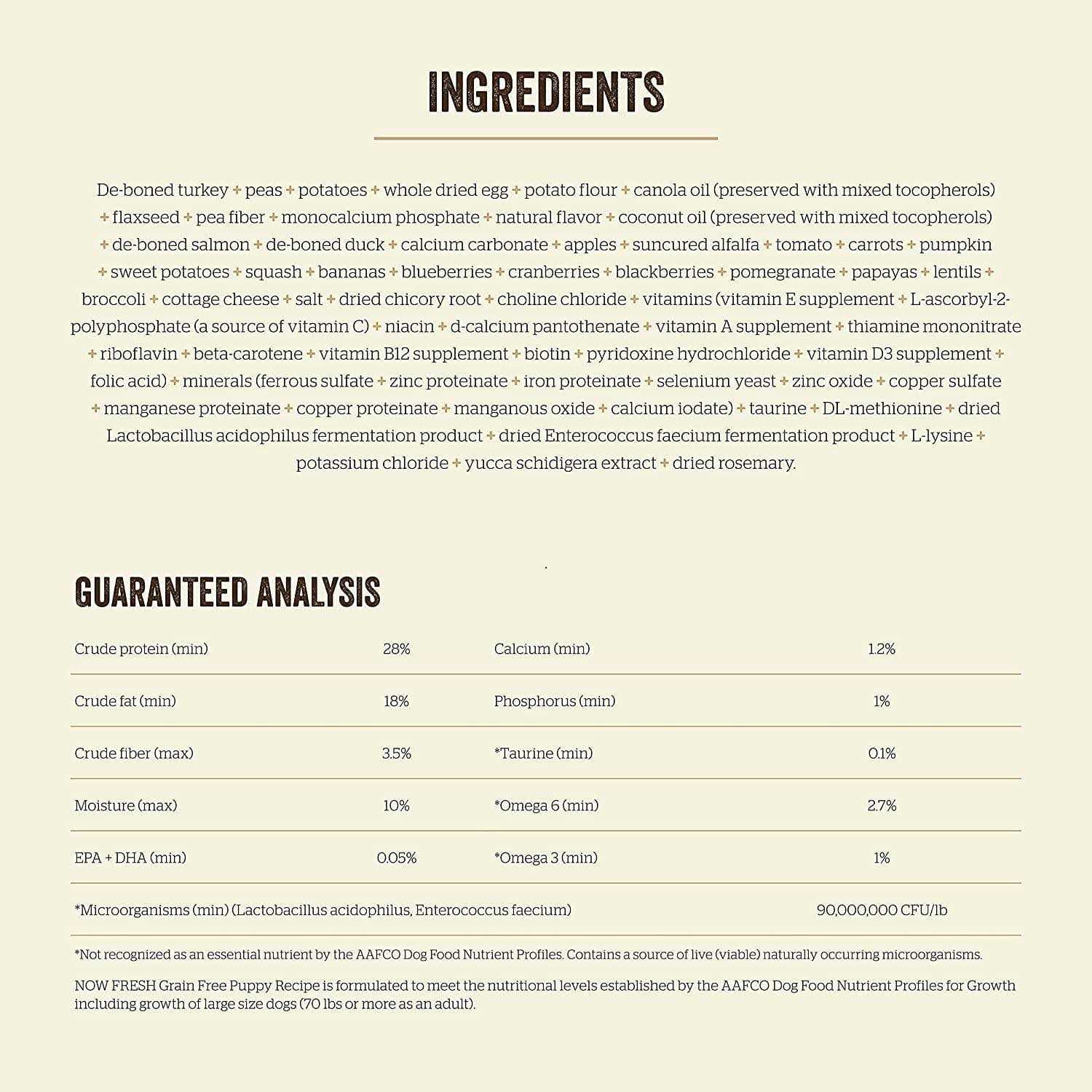 Now Fresh Grain-Free Puppy Recipe Dry Dog Food