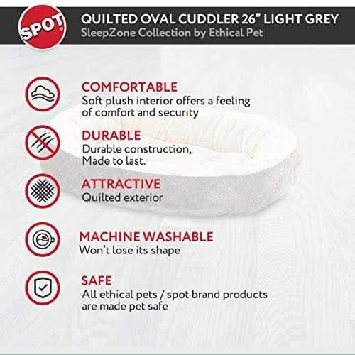 Ethical Pet Sleep Zone Quilted Oval Cuddler Bed