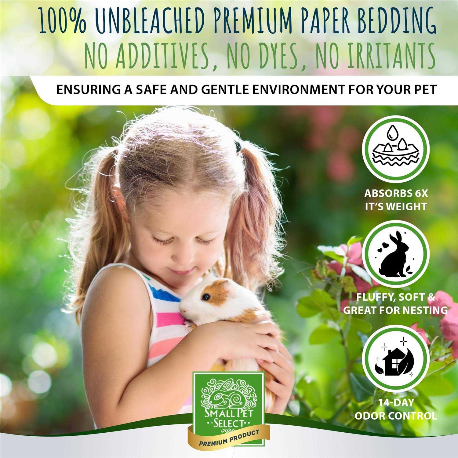 Small Pet Select Natural Paper Bedding with Real Rose Petals