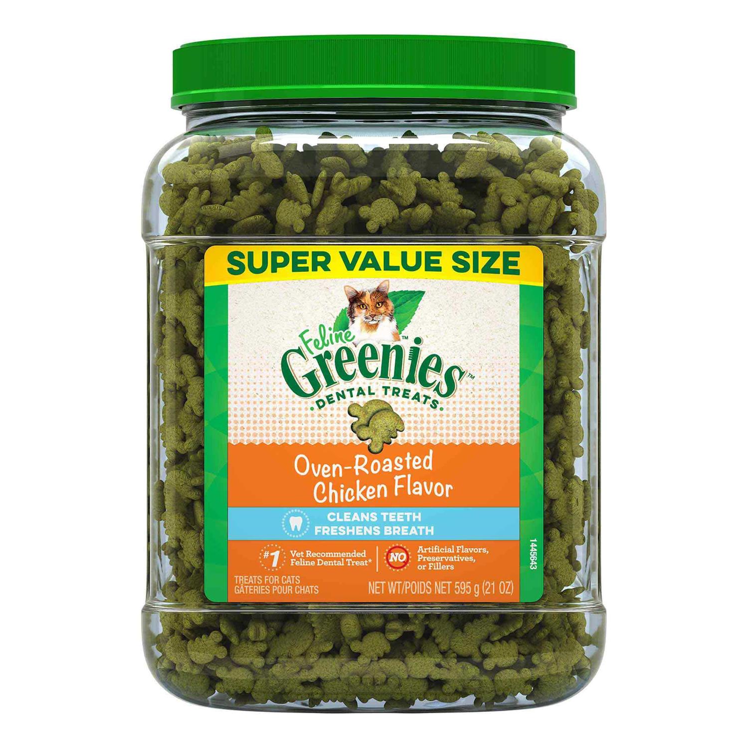 Feline Greenies Oven Roasted Chicken Flavor Dental Cat Treats