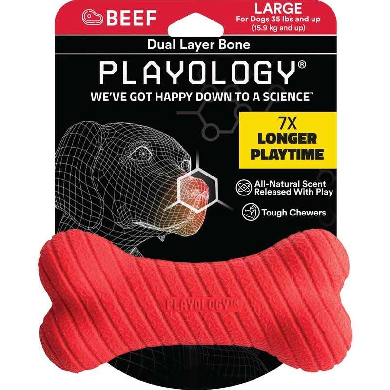 Playology Dual Layer Bone Dog Toy
