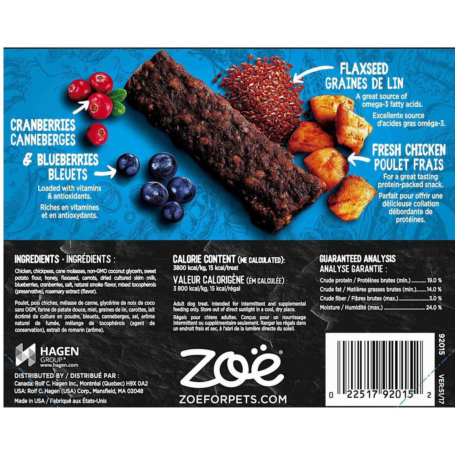 Zoe Beef Recipe Super Bars Dog Treats