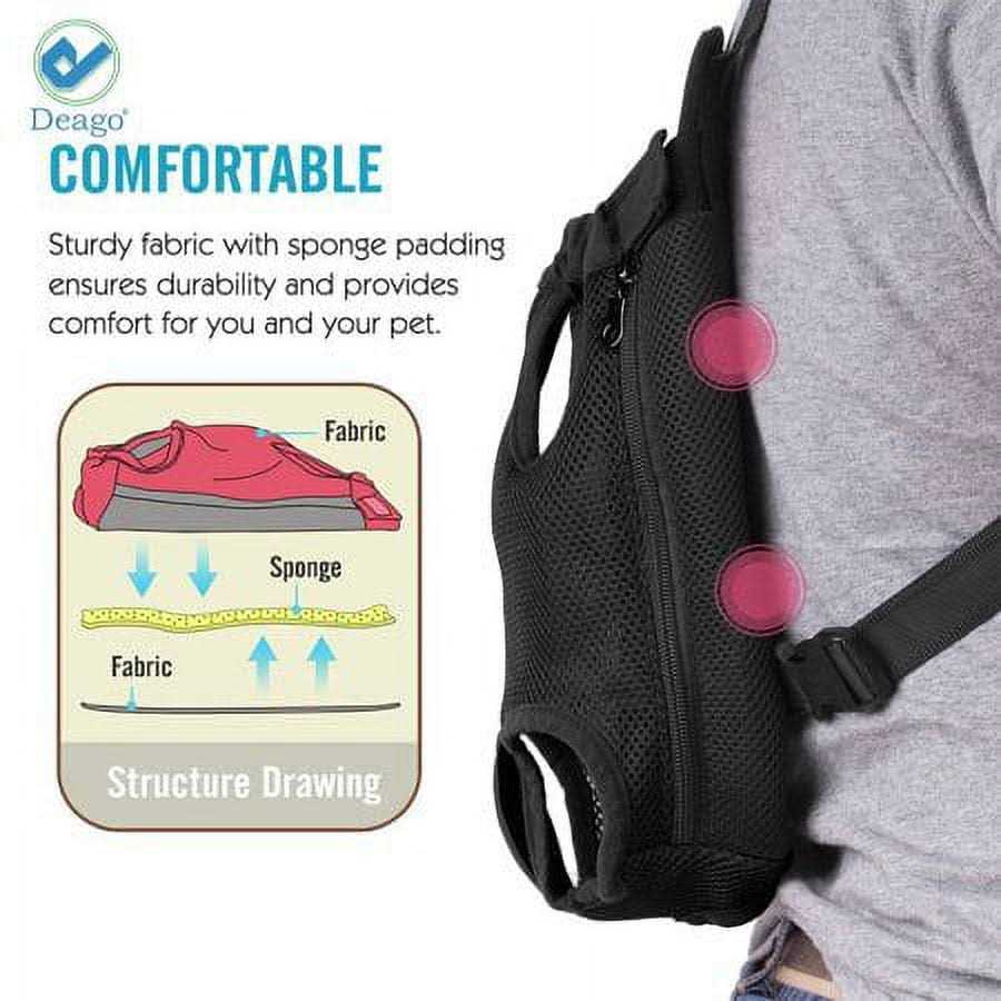 Deago Outdoor Legs Out Front Pet Dog Puppy Cat Carrier Backpack Tote Holder Bag Sling