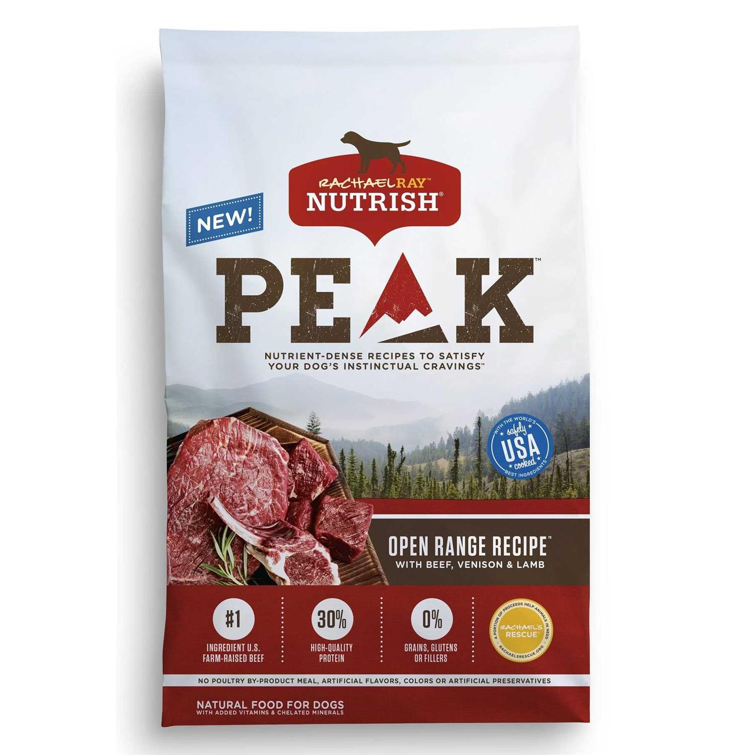 Rachael Ray Nutrish Peak Natural Dry Dog Food Open Prairie Recipe with Beef