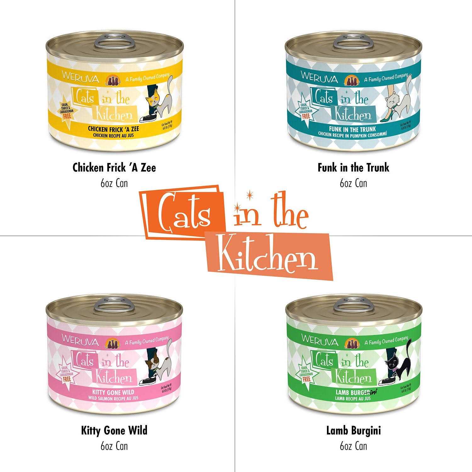 Weruva Cats in the Kitchen Cuties Cat Food Variety Pack