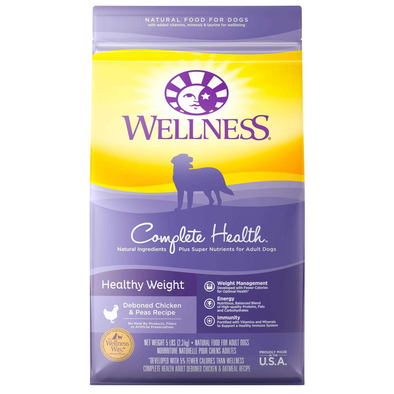 Wellness Complete Health Healthy Weight Chicken Peas Recipe Dry Dog Food