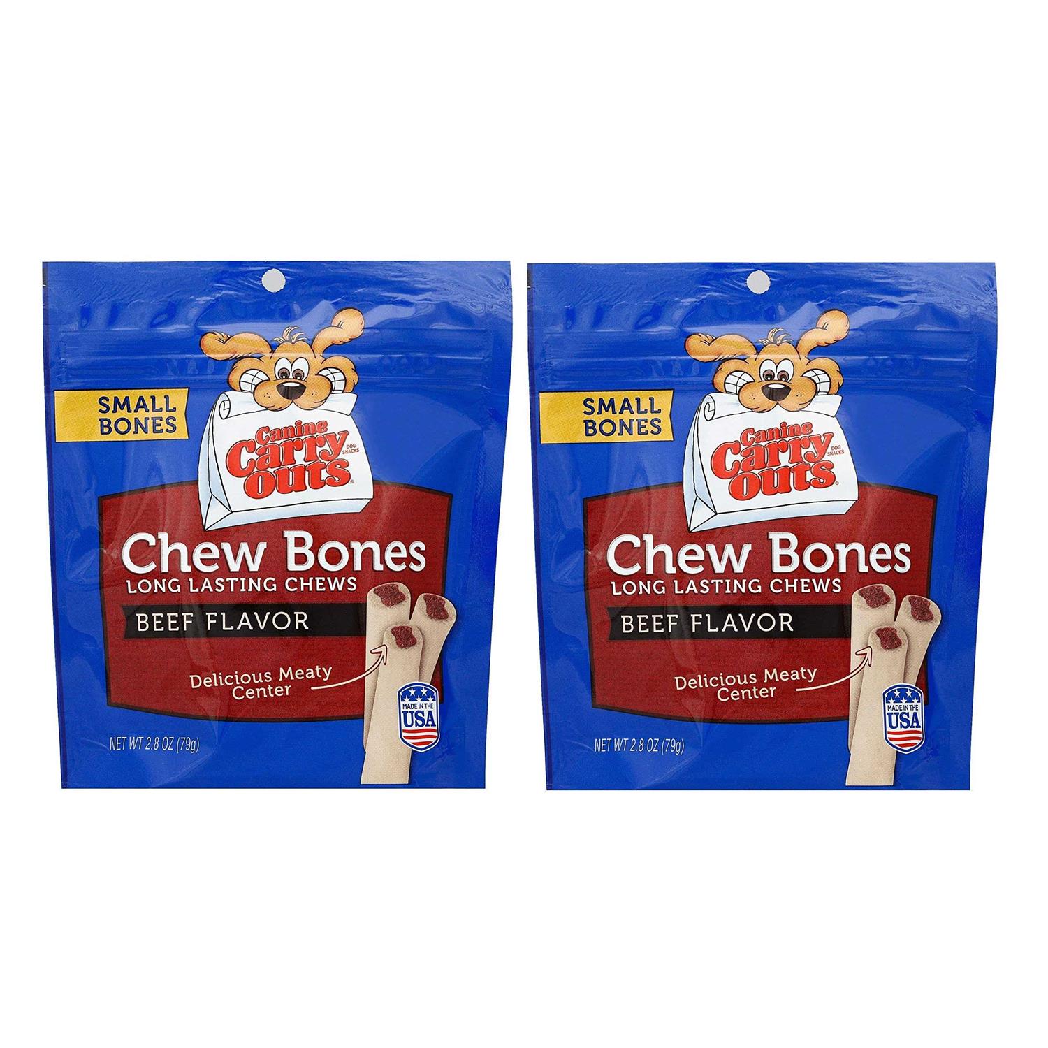 Canine Carry Outs Beef Flavor Dog Chew Bones