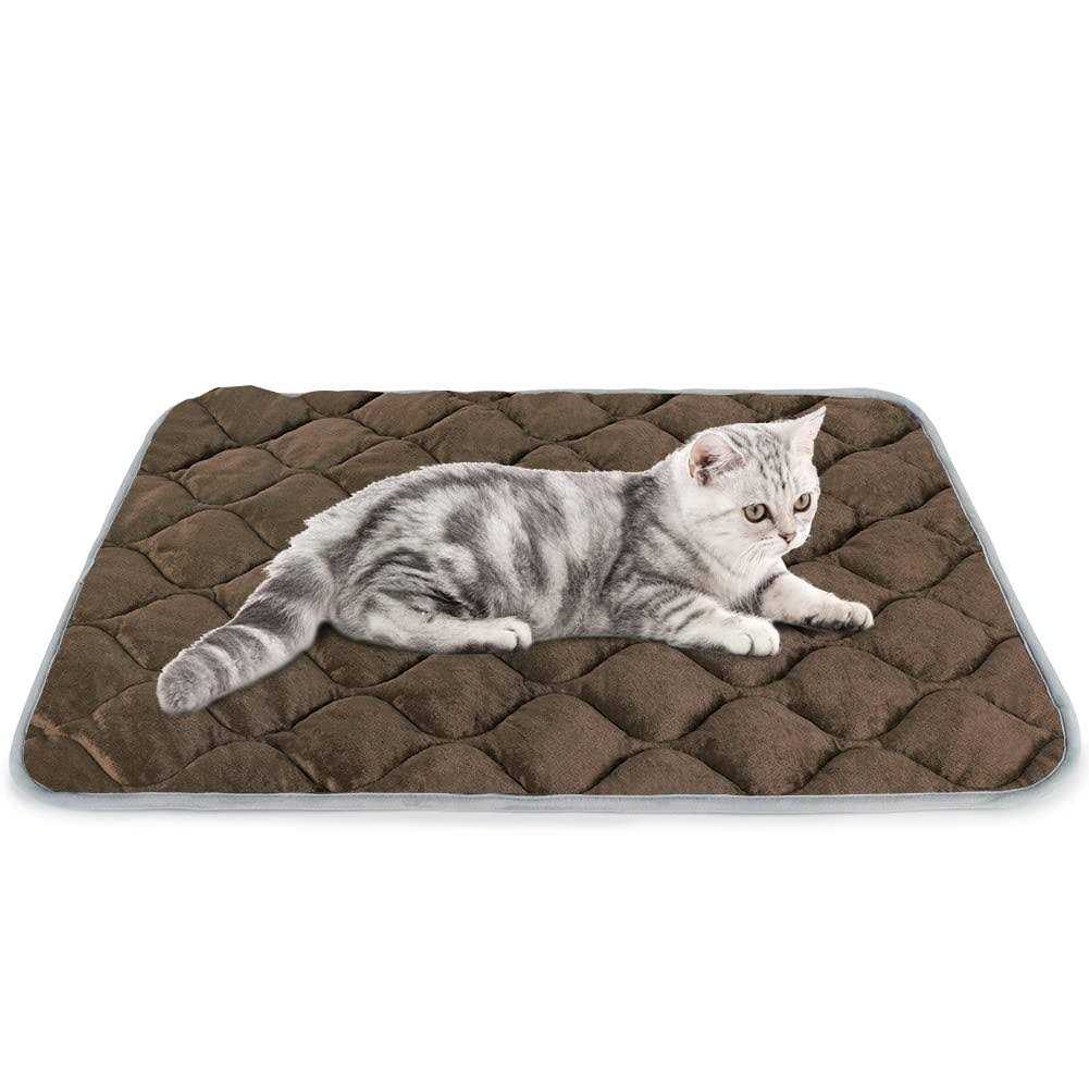 ULIGOTA Self Heating Cat Mat Thermal Pet Bed Mat Self-Warming Pet Crate Pad