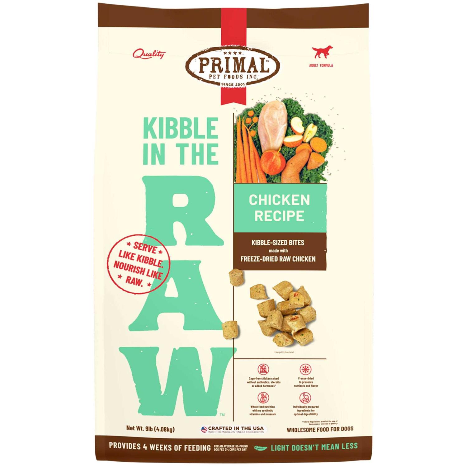 Primal Kibble in The Raw Chicken Dog Food