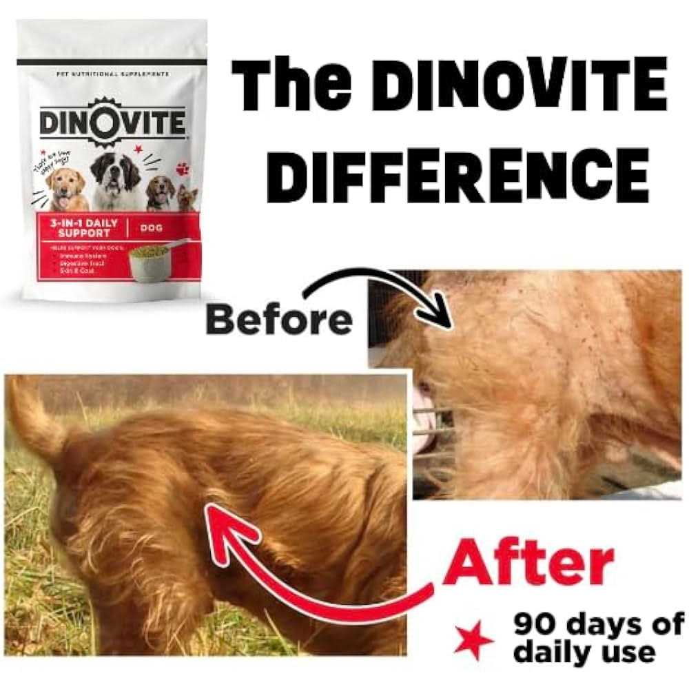 Dinovite Probiotic Supplement for Dogs Omega 3 for Dogs Hot Spot Relief