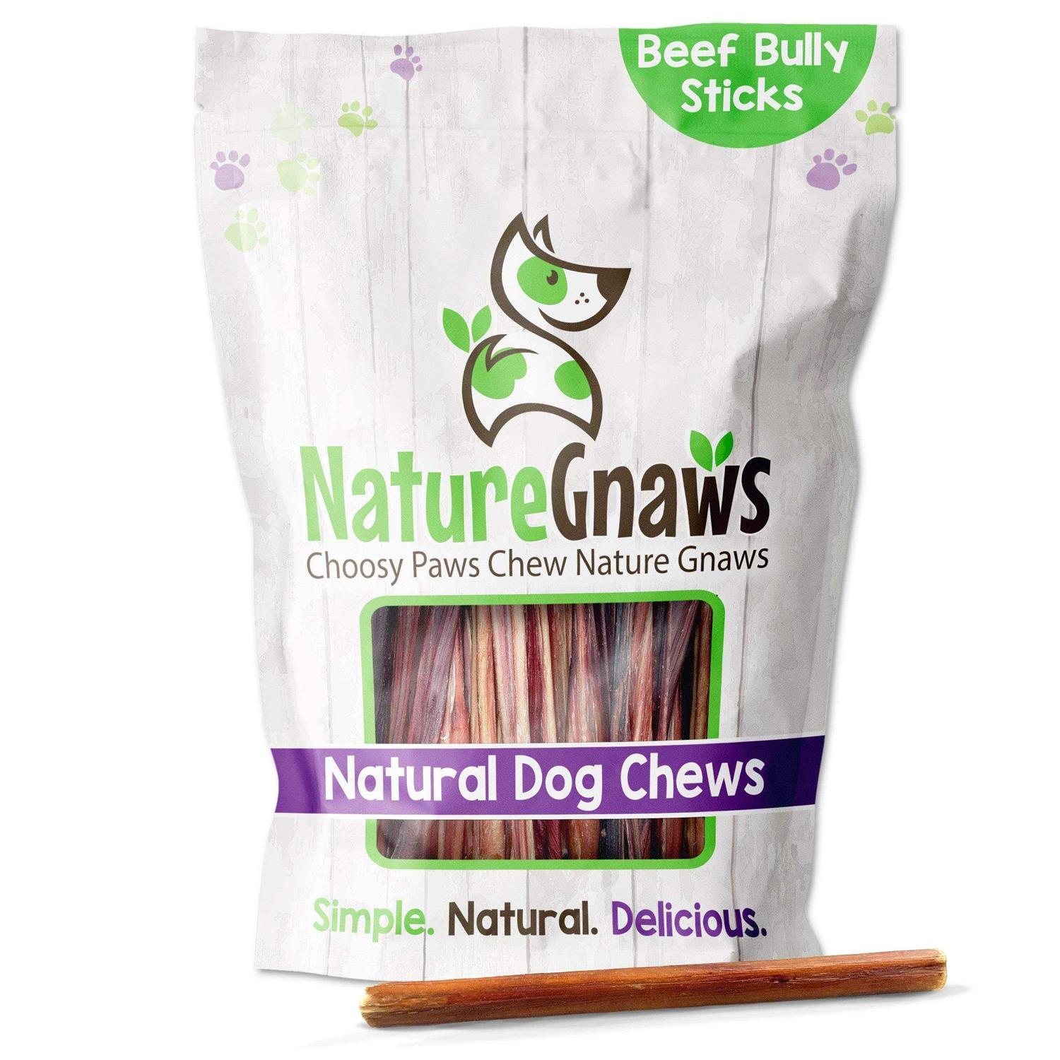 Nature Gnaws Bully Sticks for Dogs Premium Natural Beef Bones