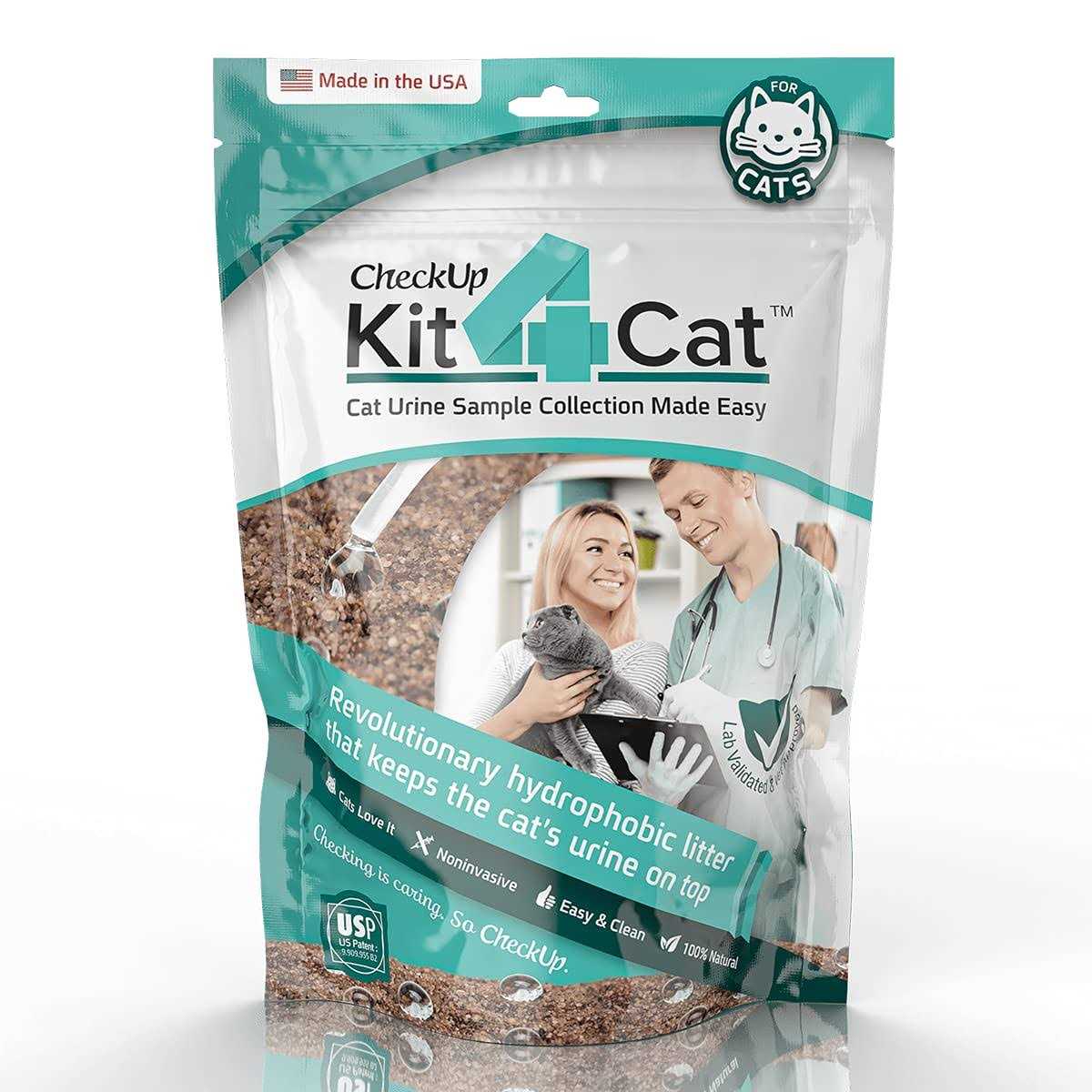 Kit4Cat 2lb Hydrophobic Litter Sand Cat Urine Sample Collection Kit