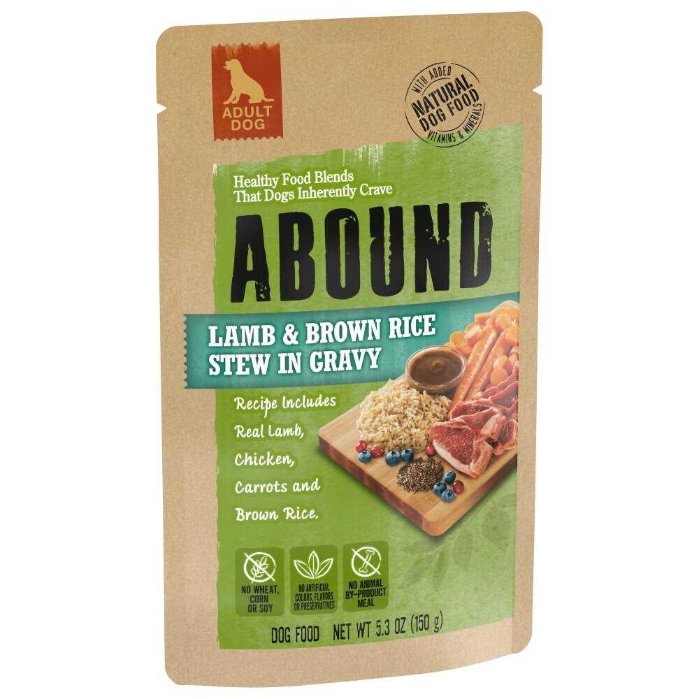 Abound Dog Food Natural Lamb & Brown Rice Stew in Gravy