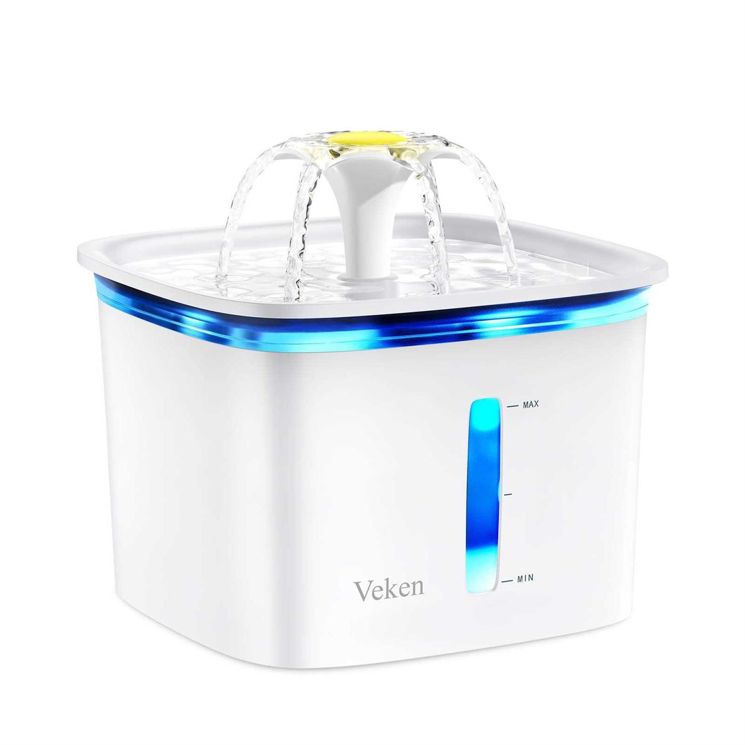 Veken 95oz/2.8L Pet Fountain Automatic Cat Water Fountain Dog Water Dispenser with Smart Pump for Cats