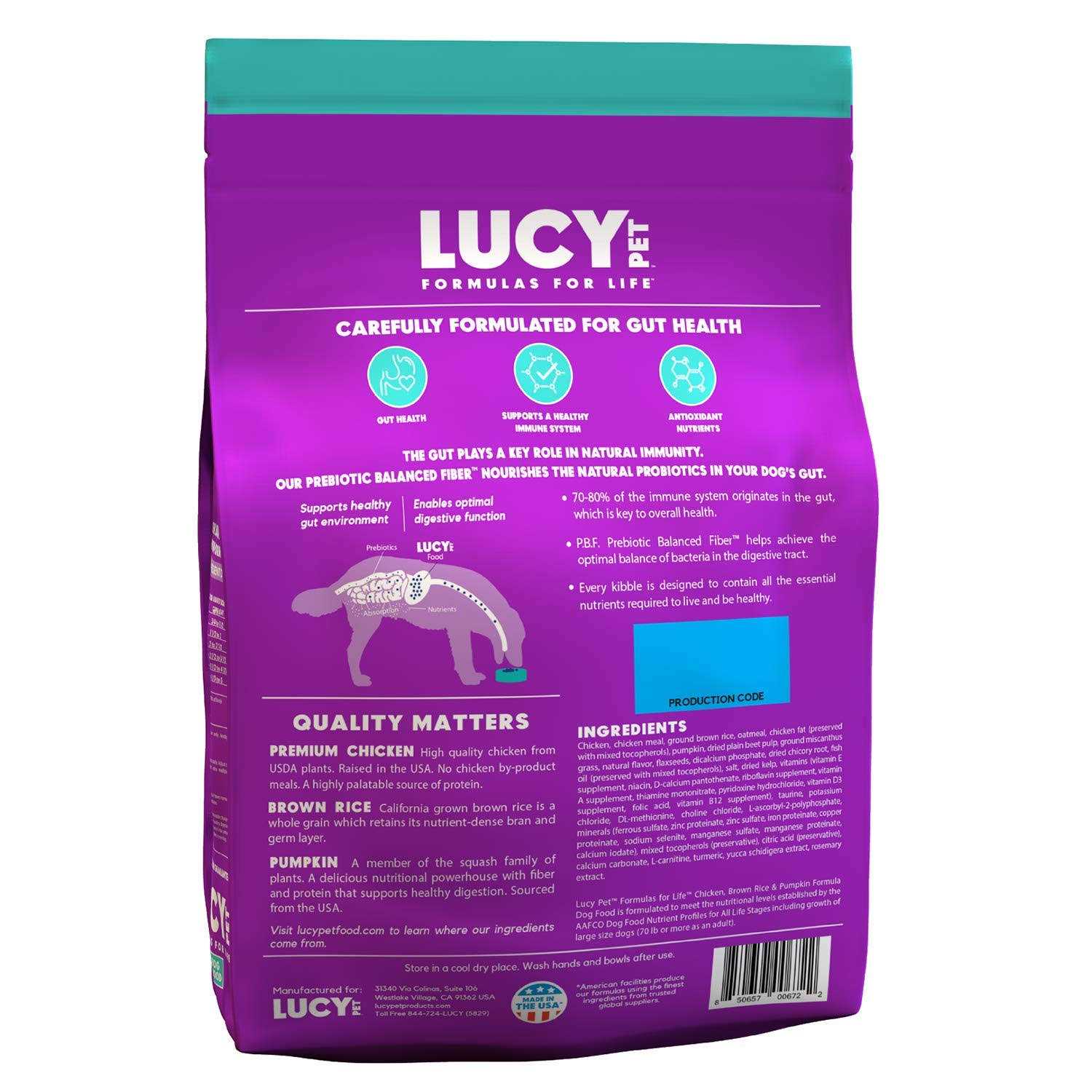 Lucy Pet Formula for Life Chicken Brown Rice & Pumpkin Dry Dog Food