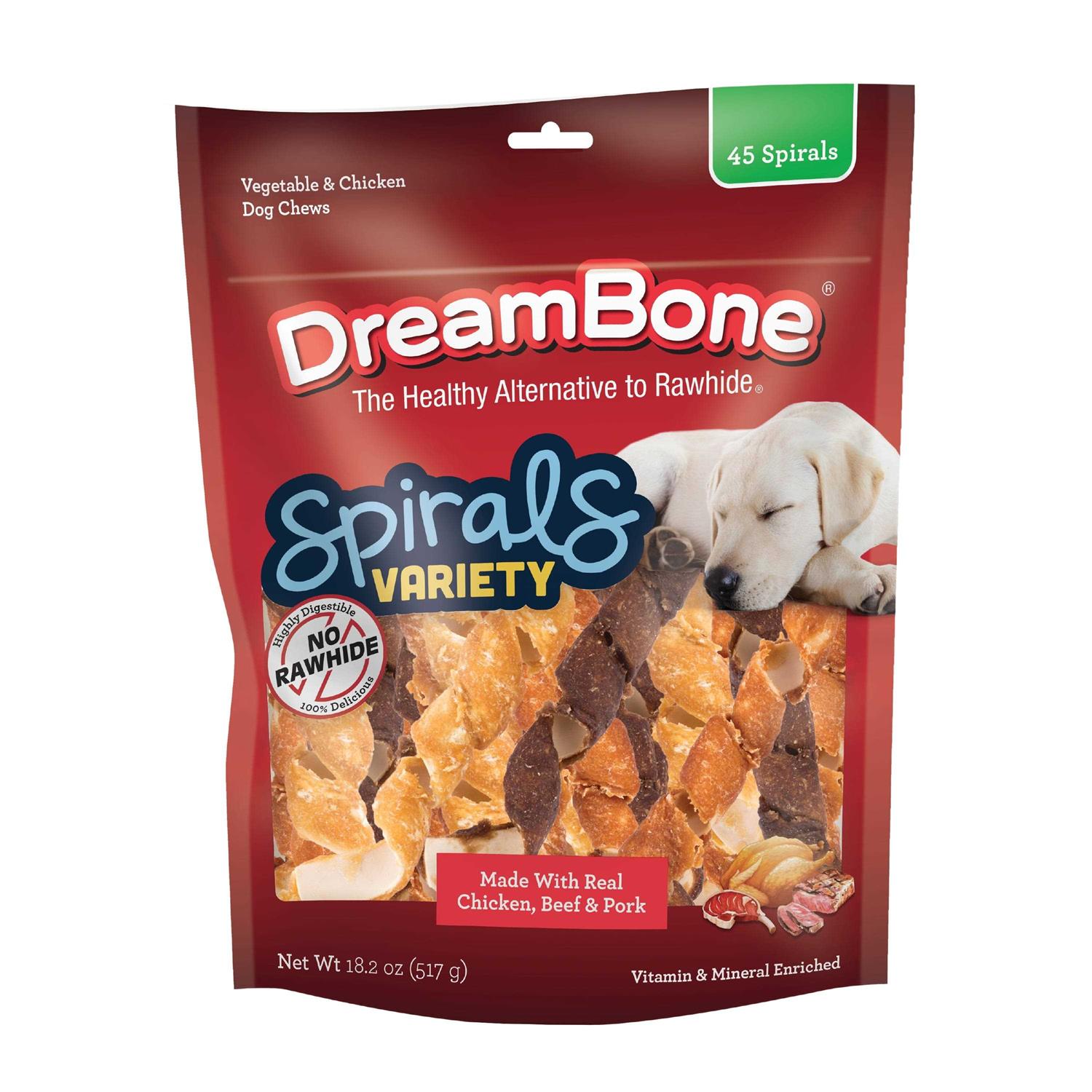 DreamBone Dog Chews Spirals Variety