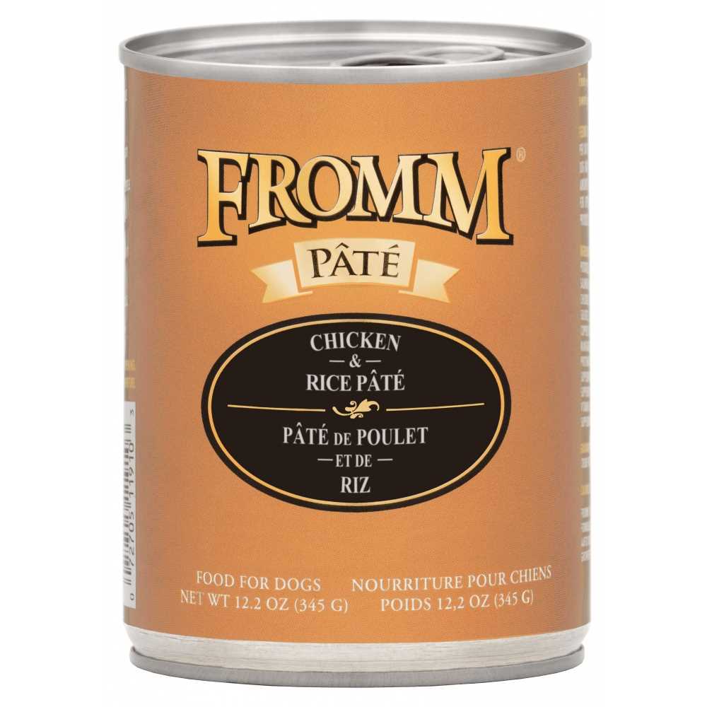 Fromm Chicken & Rice Pate Canned Dog Food – 12.2 oz, case of 12 | PetFlow